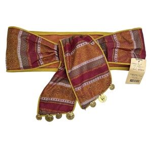 NWT Vintage Omega Fabric Wide Bohemian Coin Belt